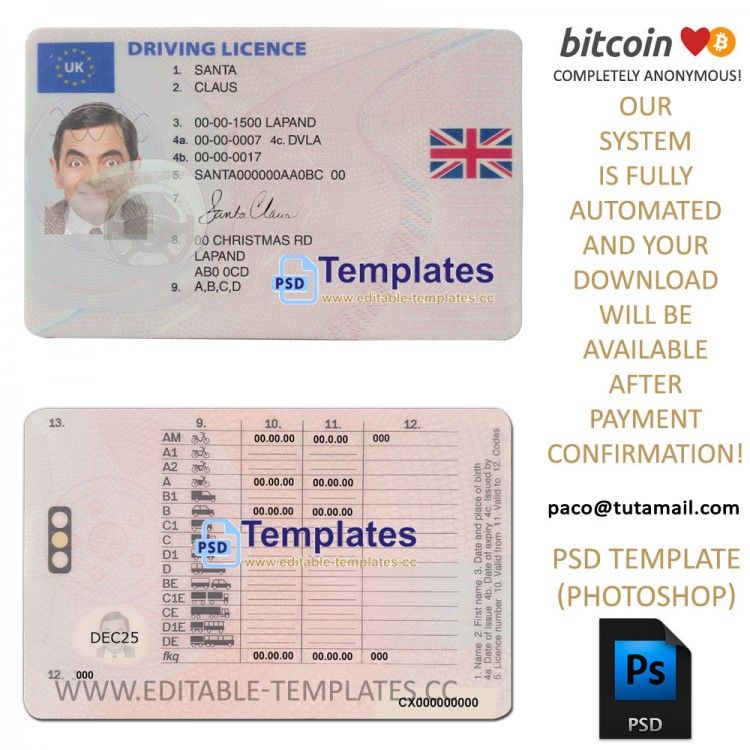 drivers licence barcode format template